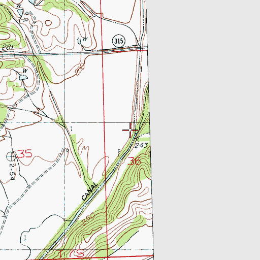 Topographic Map of Crooked Creek, MS
