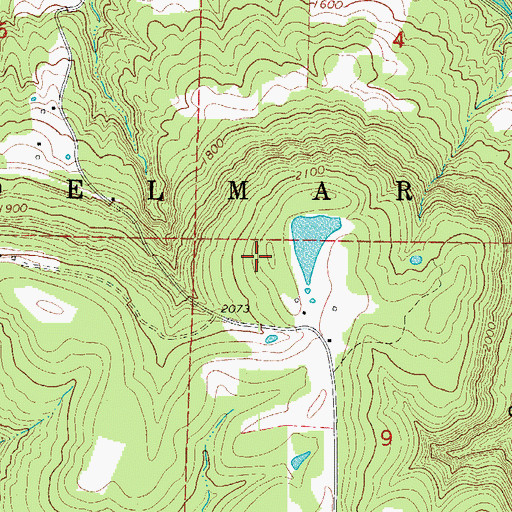 Topographic Map of Township of Delmar (historical), AR
