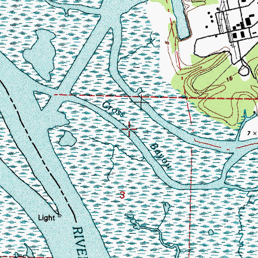Topographic Map of Cross Bayou, MS