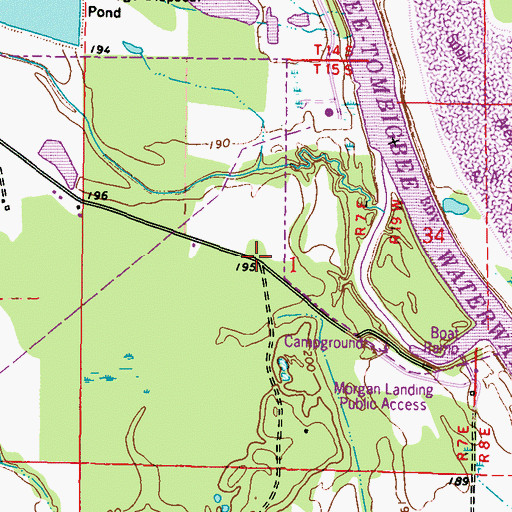 Topographic Map of Crossroads Missionary Baptist Church, MS