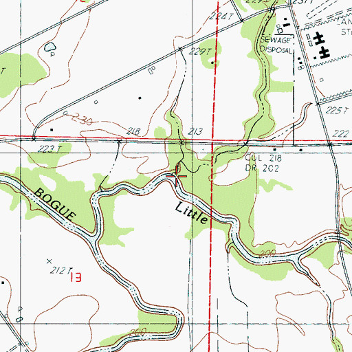 Topographic Map of Crowder Creek, MS