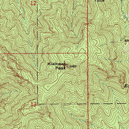 Topographic Map of Kielberg Peak, AZ