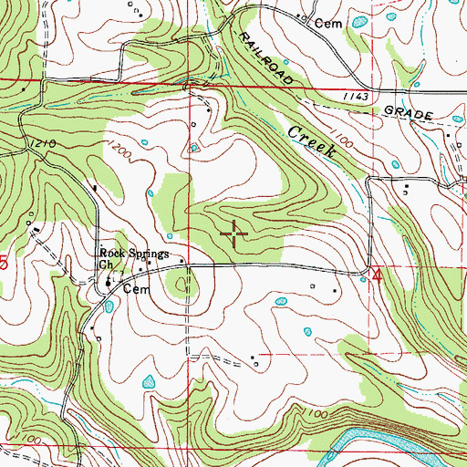 Topographic Map of Township of Kings River, AR
