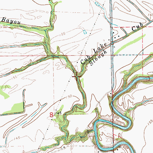 Topographic Map of Cub Lake Slough, MS