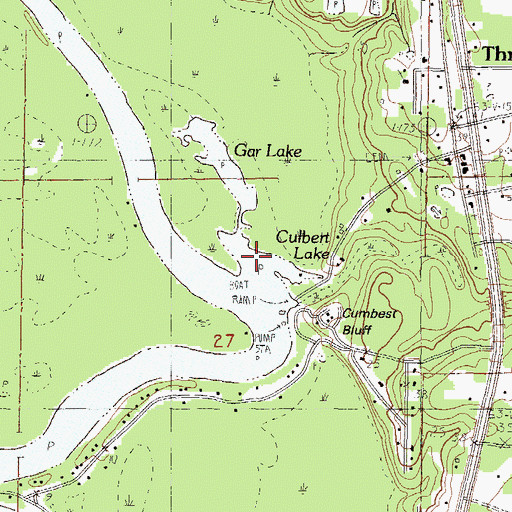 Topographic Map of Culbert Lake, MS