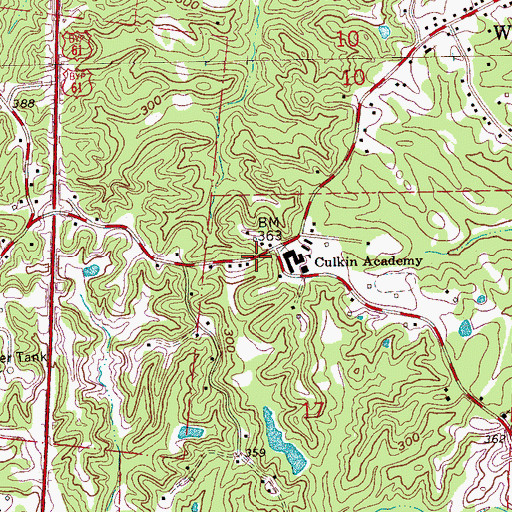 Topographic Map of Culkin Academy, MS