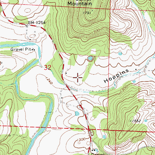 Topographic Map of Township of Liberty, AR