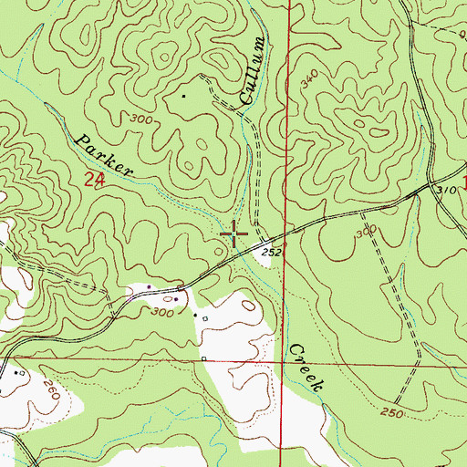 Topographic Map of Cullum Branch, MS