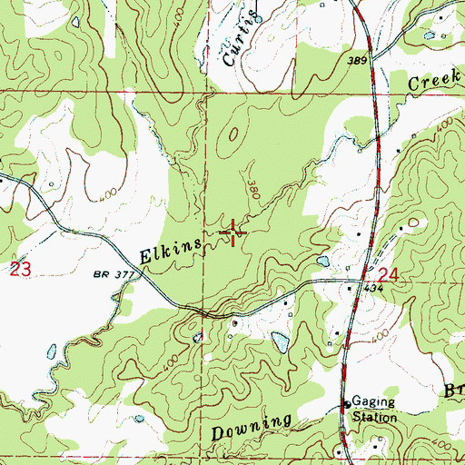 Topographic Map of Curtis Branch, MS