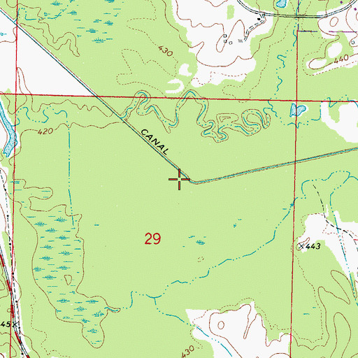 Topographic Map of Cushtusia Canal, MS