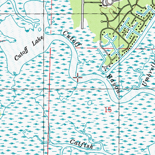 Topographic Map of Cutoff Bayou, MS