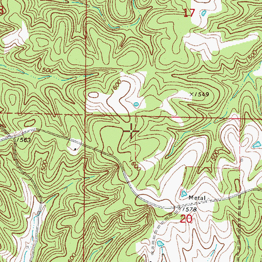 Topographic Map of Township of Omega, AR