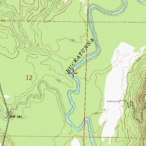 Topographic Map of Cypress Creek, MS