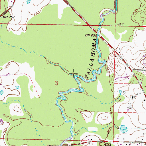 Topographic Map of Cypress Creek, MS