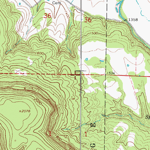 Topographic Map of Township of Osage, AR