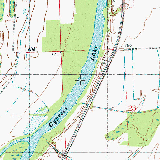 Topographic Map of Cypress Lake, MS