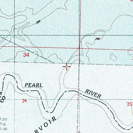 Topographic Map of Cypress Lake, MS
