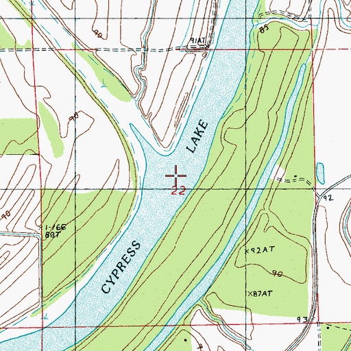 Topographic Map of Cypress Lake, MS