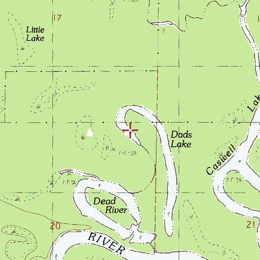 Topographic Map of Dads Lake, MS