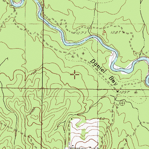 Topographic Map of Daniel Bay, MS