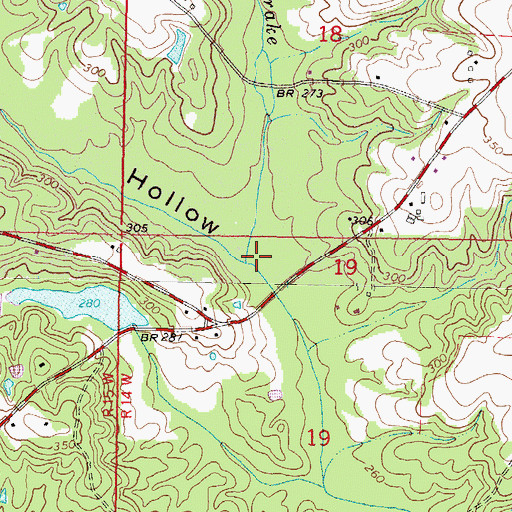 Topographic Map of Daniels Reed Brake, MS