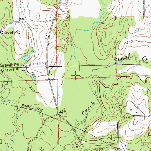 Topographic Map of Darbun Creek, MS