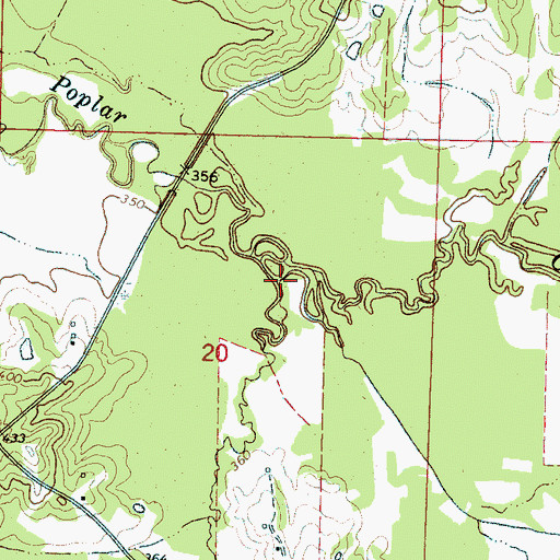 Topographic Map of Davidson Creek, MS