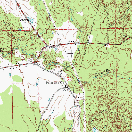 Topographic Map of Davis Branch, MS
