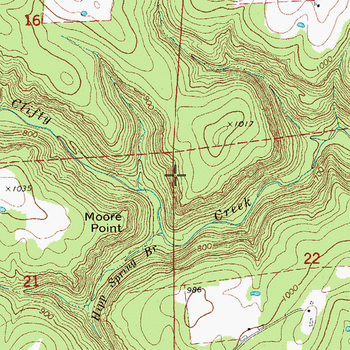 Topographic Map of Township of California, AR