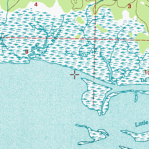 Topographic Map of De Lisle Bayou, MS