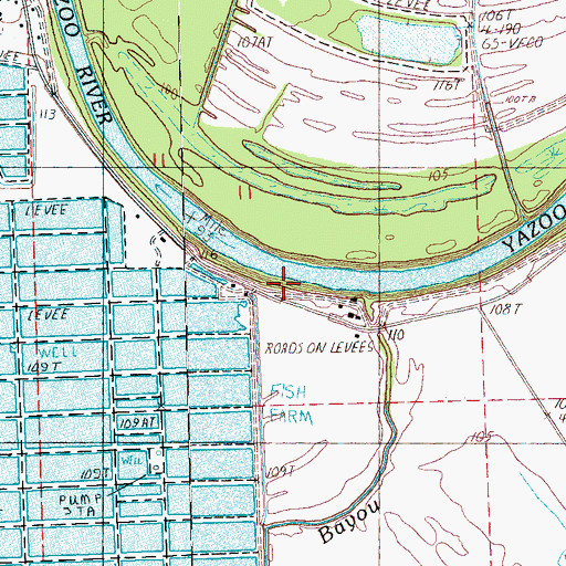 Topographic Map of Dead Man Bayou, MS