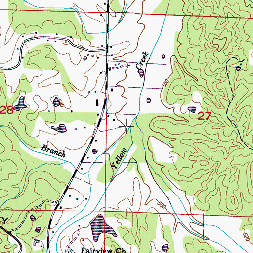 Topographic Map of Dead Man Branch, MS
