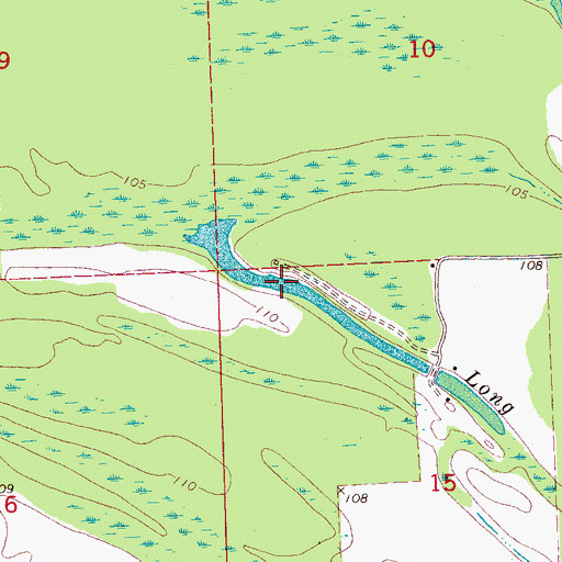 Topographic Map of Long Lake, MS