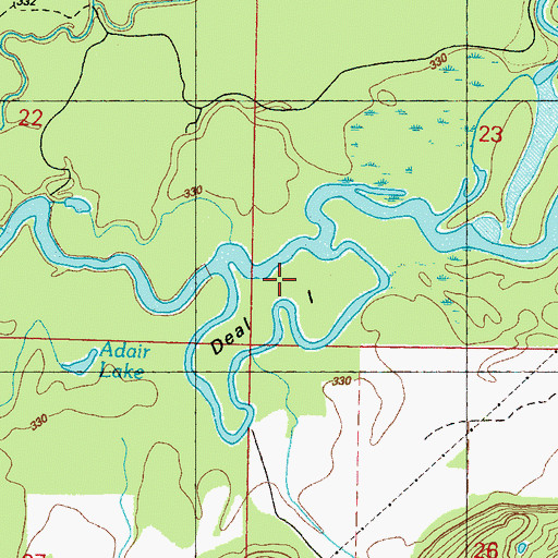 Topographic Map of Deal Island, MS