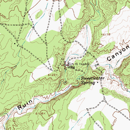 Topographic Map of Kin ni taahll Well, AZ