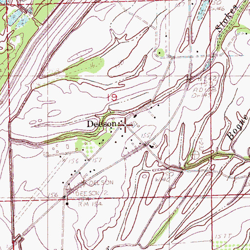 Topographic Map of Deeson, MS
