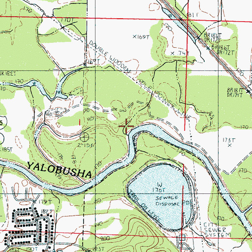 Topographic Map of Dement Creek, MS