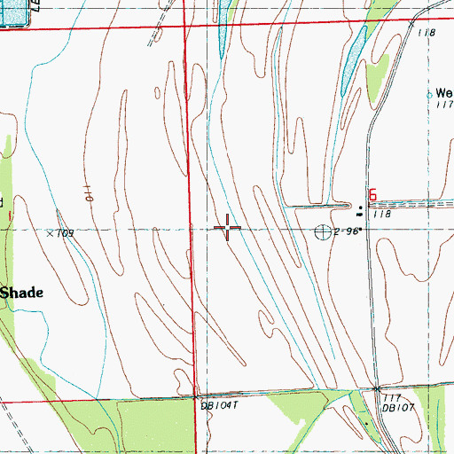 Topographic Map of Dent Lake, MS