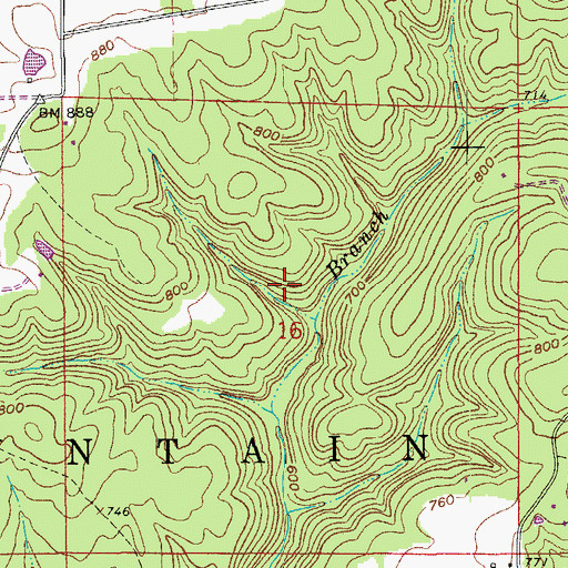 Topographic Map of Township of Mountain, AR