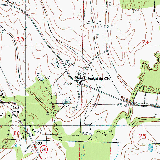 Topographic Map of Deweese School, MS