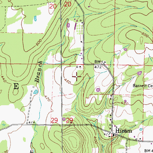 Topographic Map of Township of Pine, AR