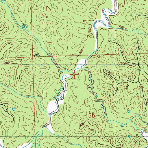 Topographic Map of Ditch Branch, MS