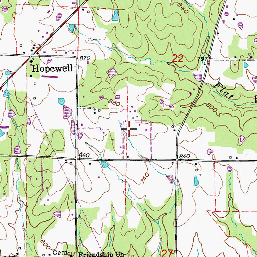 Topographic Map of Township of Piney, AR