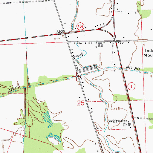 Topographic Map of Ditch Number Eightyeight, MS