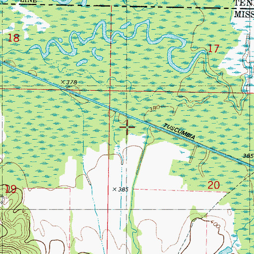 Topographic Map of Dixon Creek, MS