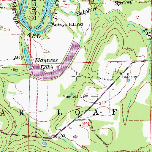 Topographic Map of Township of Sugar Loaf, AR