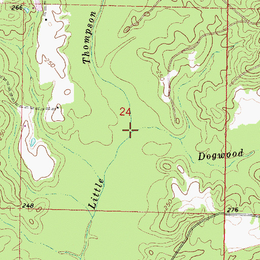 Topographic Map of Dogwood Branch, MS