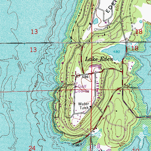 Topographic Map of Township of Valley, AR