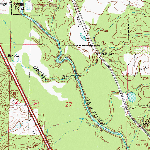 Topographic Map of Double Branch, MS