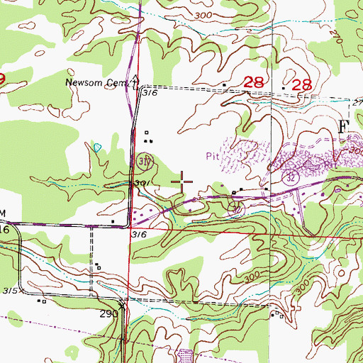 Topographic Map of Township of Franklin, AR